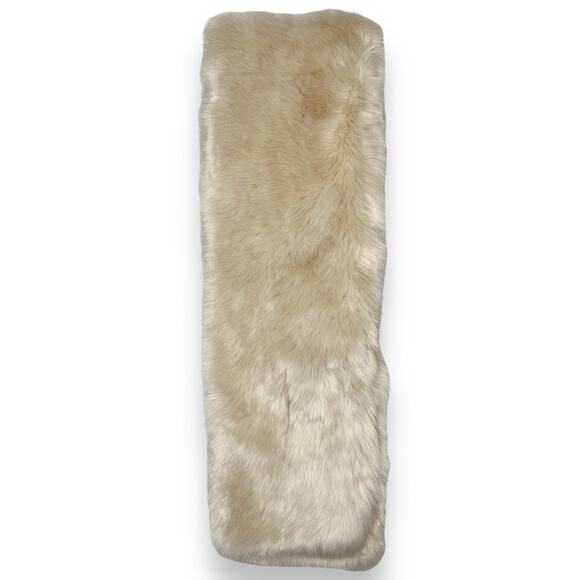 Elegant Faux Fur Cream / Tan Wrap One Size - Picture 2 of 10